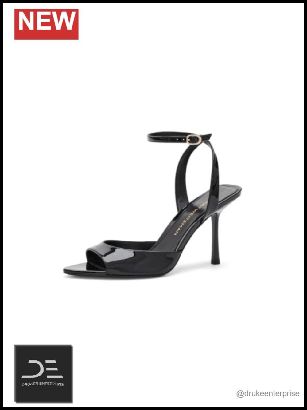 Leather Stiletto Heel Sandals Ankle Strap Adjustable Buckle Pointed Toe